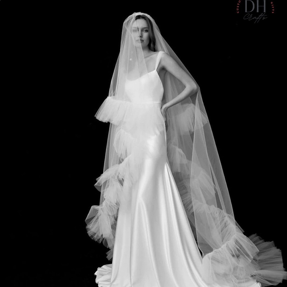 Ivory 118” Cathedral Length Veil with Blusher